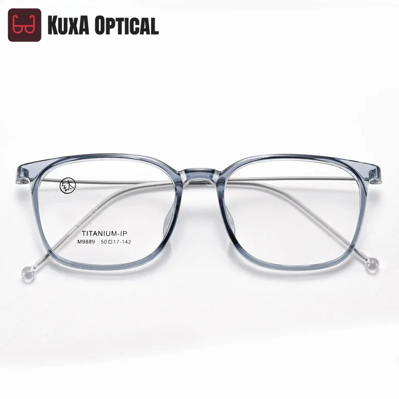 

KUXA женские и мужские титановые очки TR90, оправа для очков, сверхлегкий дизайн, очки для близорукости, оптика, прогрессивные очки по рецепту