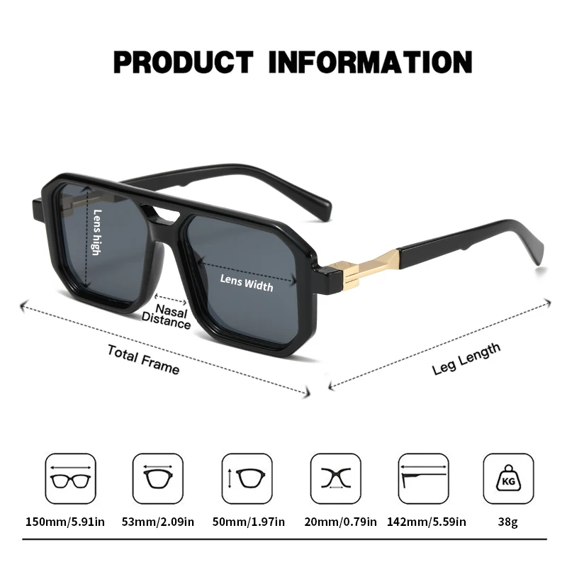 JUNCTURE أزياء النساء النظارات الشمسية اللباس نظارات شمسية إطار كبير التدرج سيدة نظارات حزب هدايا العيد النظارات الشمسية للنساء