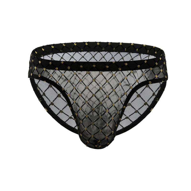 WIDYZON Gay Underwear Men Briefs Sexy Transparent Mesh Underpant Breathable Mens Slip Cueca Panties Erotic Briefs Homme Lingerie