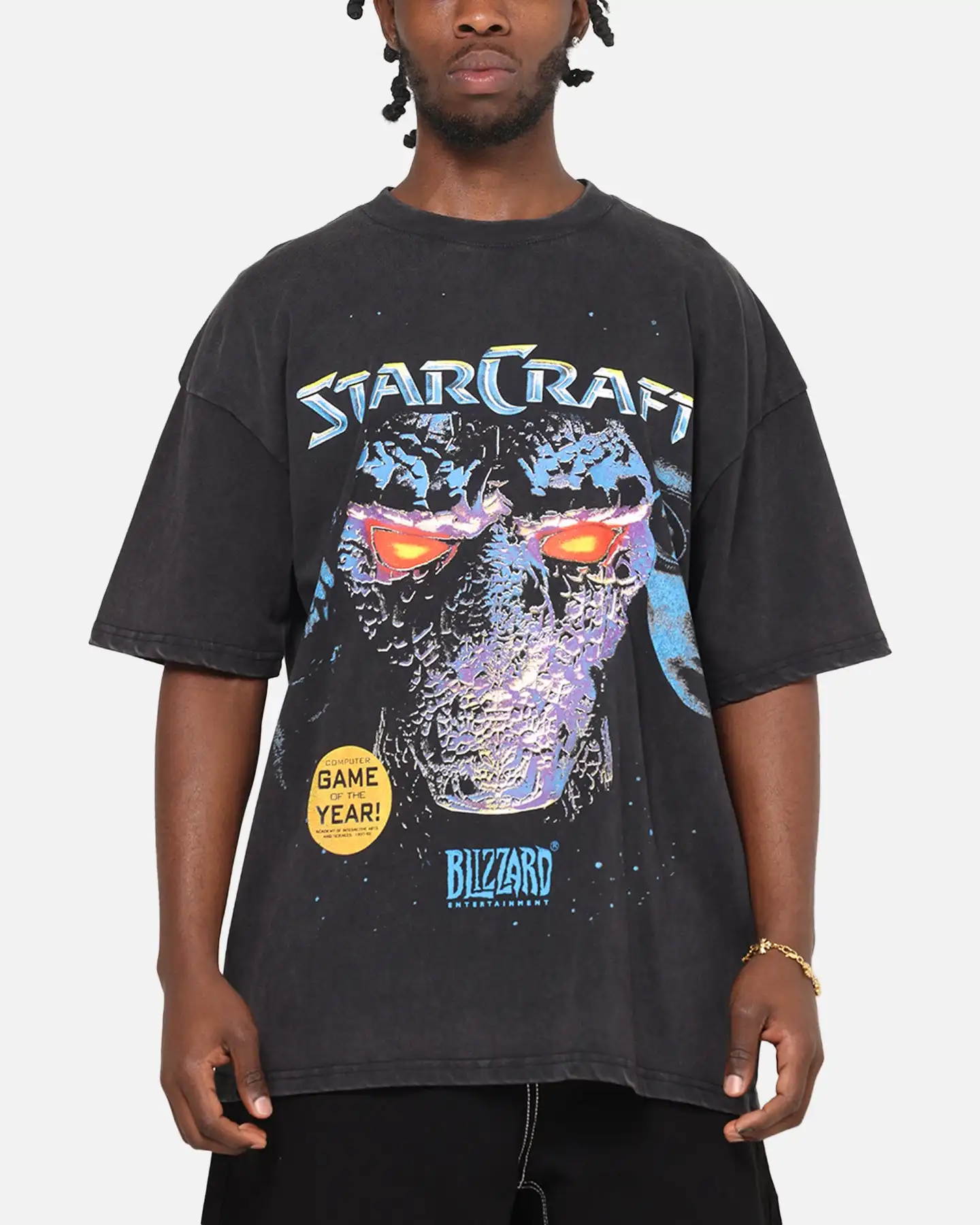 Vintage 1998 StarCraft PC Game Box Art Graphic T-Shirt Cotton Men Women Streetwear Tee