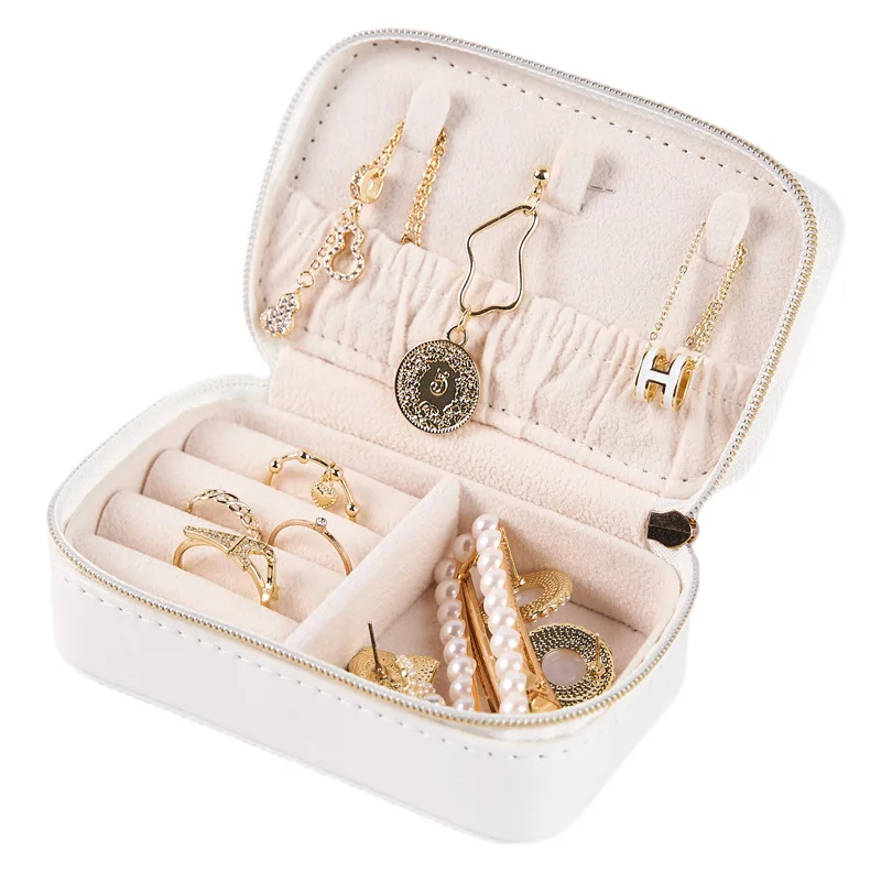 Portátil Mini Jewelry Box, Jóias Armazenamento Bag, Jóias Organizador, Caixas e Embalagem, impermeável e à prova de poeira, Viagem