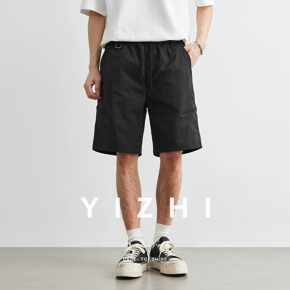 

Fashion Men's Workwear Functional Shorts 2025 Summer New Outdoor Sports Fitness Running Shorts Loose Elastic Waist Thin Shorts