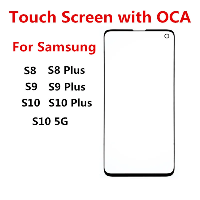 Touch Screen For Samsung Galaxy S10 5G S9 Plus S8 S10Plus S8Plus Out Glass LCD Front Panel Lens With OCA