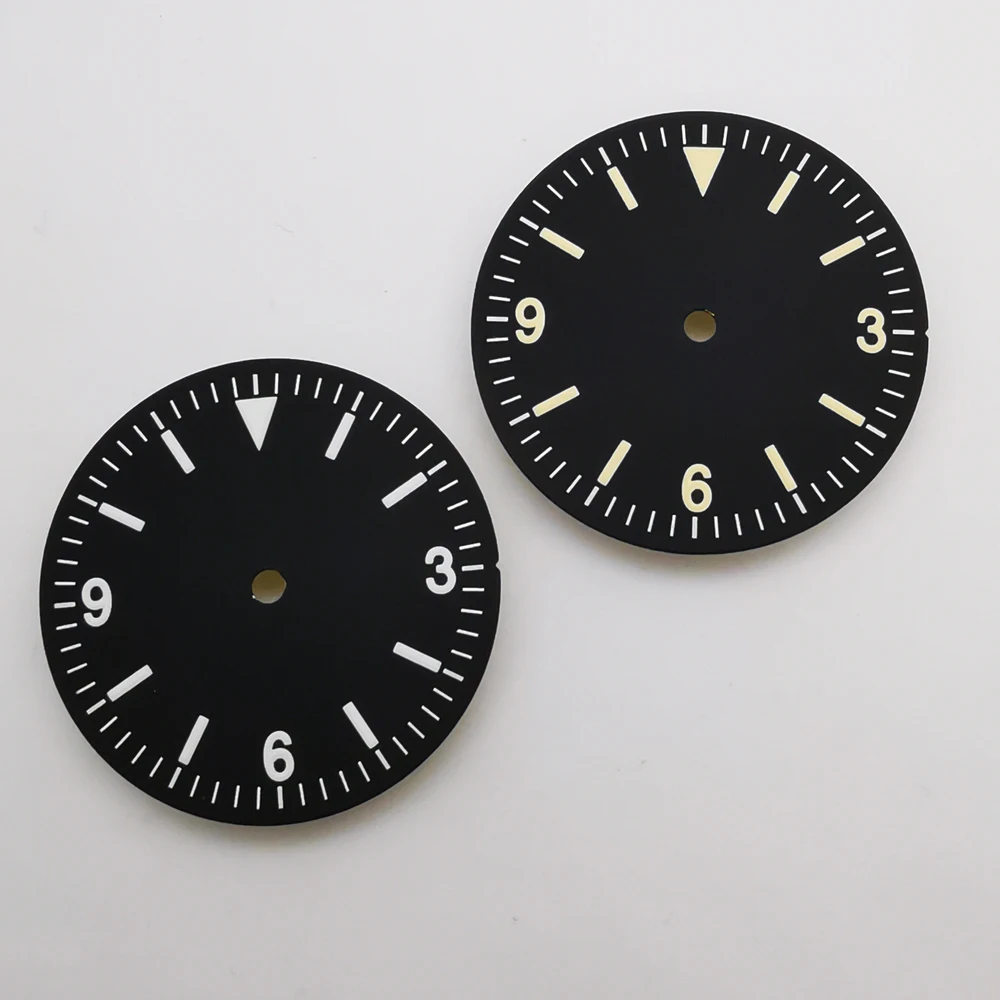 28.5mm luminous sterile black watch dial fit NH35 NH36 ETA2824 2836 Miyota8215 Mingzhu DG2813 movement