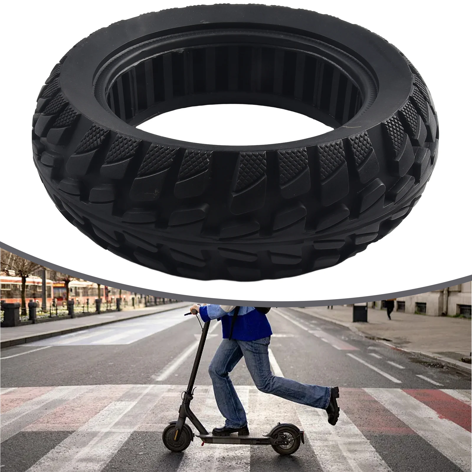 10 Inch 10x2.70-6.5 Solid Tire 70/65-6.5 Uni-versal Tyre For Electric-Scooter Non-inflatable Explosion-proof Solid Tire 255x70