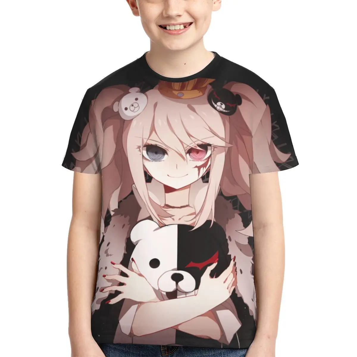 

Danganronpa Monokuma T Shirt - Short Sleeve Crew Neck Soft Fitted Tee Shirts for Teen Girl & Boy