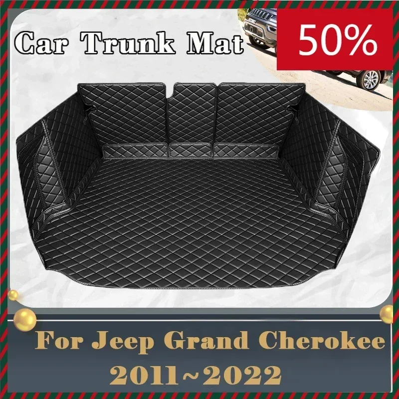 Коврик для багажника автомобиля для Jeep Grand Cherokee WK2 2011 ~ 2022, грязеотталкивающий коврик на 5 мест, коврик для багажника, задний грузовой поднос, автомобильные аксессуары 2021