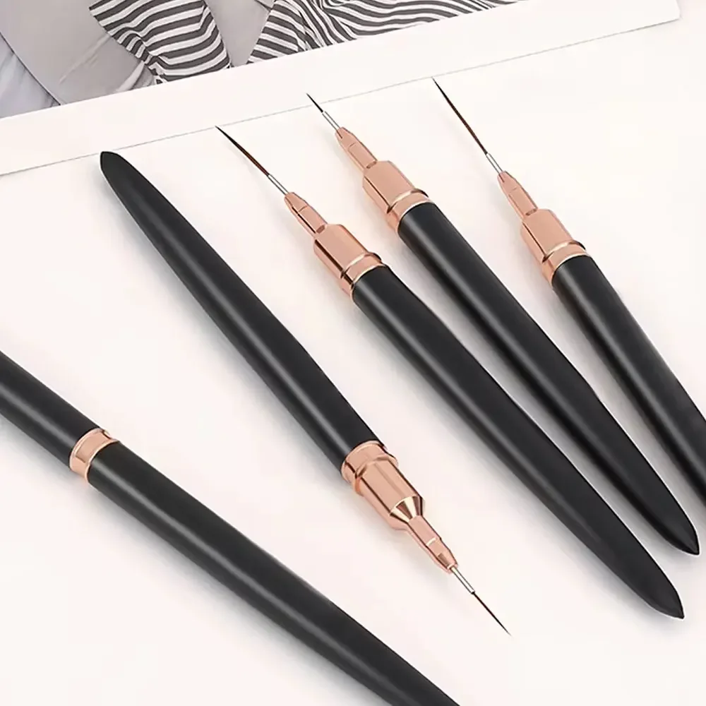 

5Pcs/Set Nail Art Liner Brushes Set Elongated Lines Striping Drawing UV Gel Painting Nail Design Pen Professional Manicure Tool