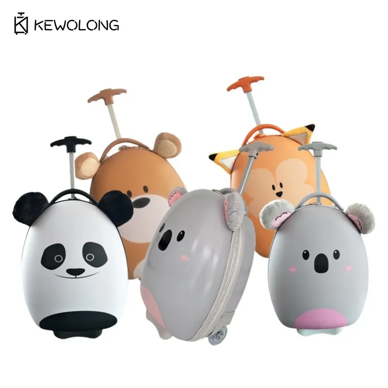 ABS+PC Cartoon 16 Inch Kids Trolley Bag - Cute Children's Suitcase for Air Travel, Lightweight Carry On Luggage