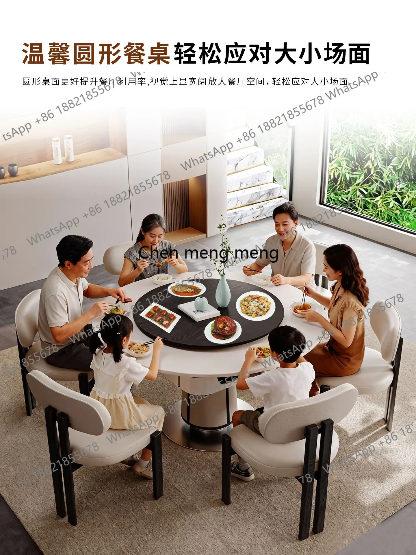

New arrive Automatic home silent hemp table machine high-end dining table all-in-one dual-purpose table