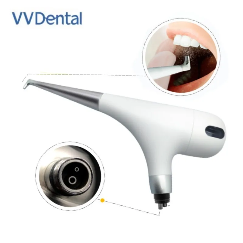 VVDental Air Polisher Unit Prophy Jet 2/4 Hole Teeth Nozzle Metal Tips Hygiene Prophy Portable Dental Sandblaster Equipment