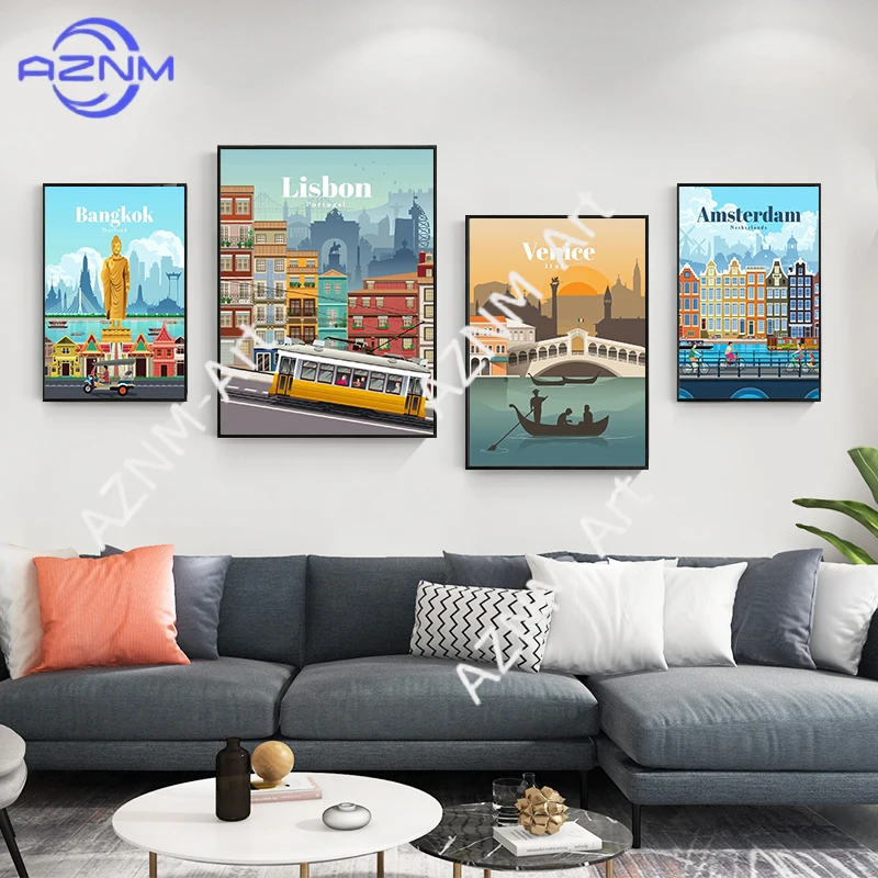 Современный постер с видами на – обзор и цена Home Decor Melbourne