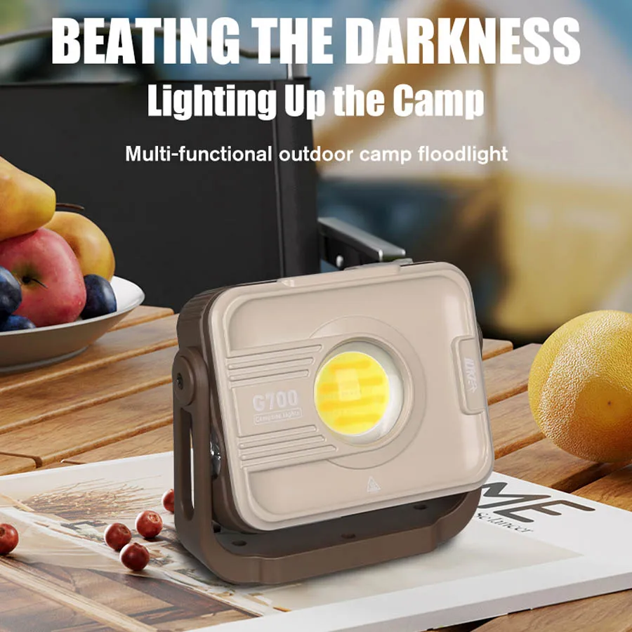 แบบพกพา LED Camping โคมไฟชาร์จ 6000mAh มือถือทํางานพร้อมแม่เหล็ก Stepless Dimming เต็นท์โคมไฟสําหรับตั้งแคมป์กลางแจ้ง