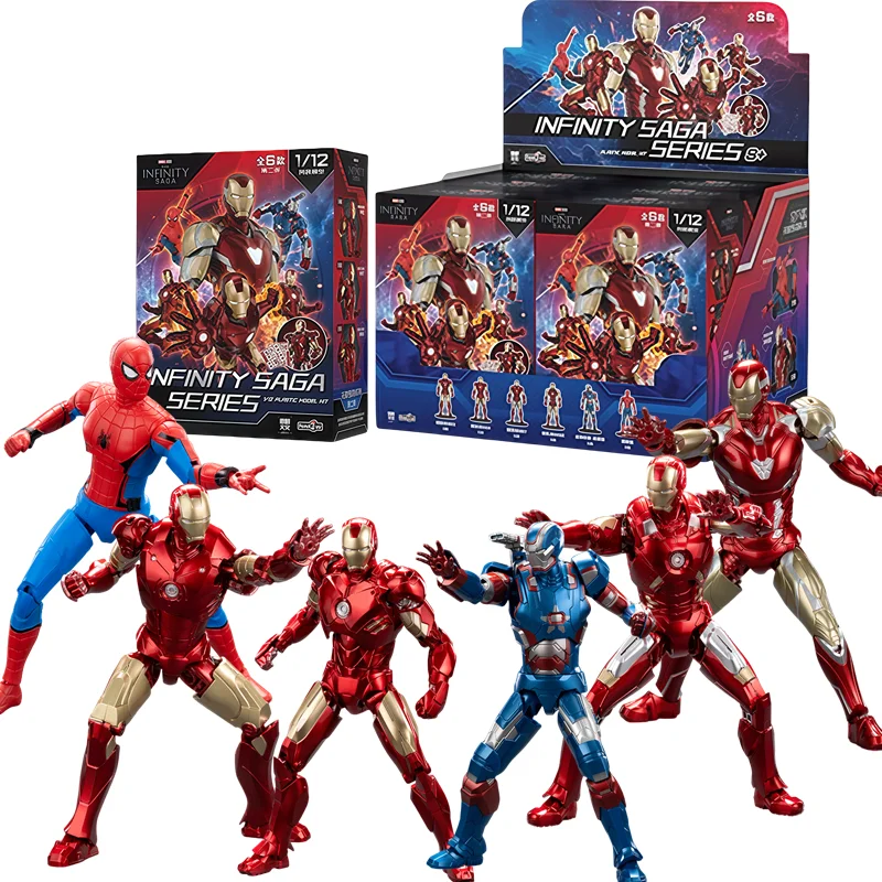 Fondjoy Tony Stark Iron Man MK7 MK4 MK3 MK85 Spider-Man Patriot ‌   Figura d'azione modello sorpresa ‌ Scatola cieca ‌   Giocattoli Regali di compleanno