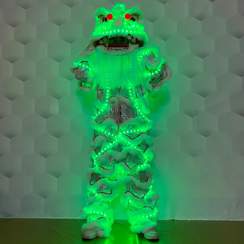 Imagem -05 - Led Single Lion Dance Props Glow in Dark Festival Chinês Tradicional Bar e Restaurante Light