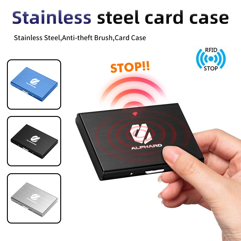 Car ID Bank Card Business Card Stainless Steel Storage Case For Toyota Alphard Vellfire 20 30 AH20 AH30 2008 2009 2010 2011