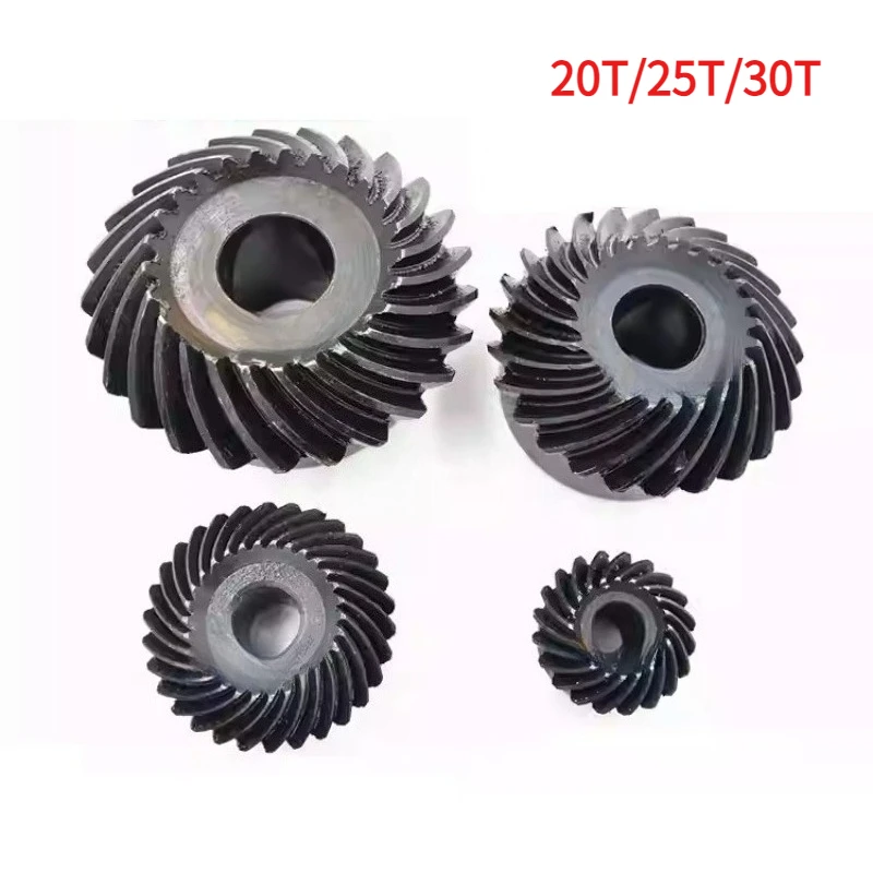 45# Steel 90 Degree Tapered Wheel 2M/2.5M/4M/Model 3 Pinion Pilot Bore Helical Spiral Bevel Gear 20T/25T/30T
