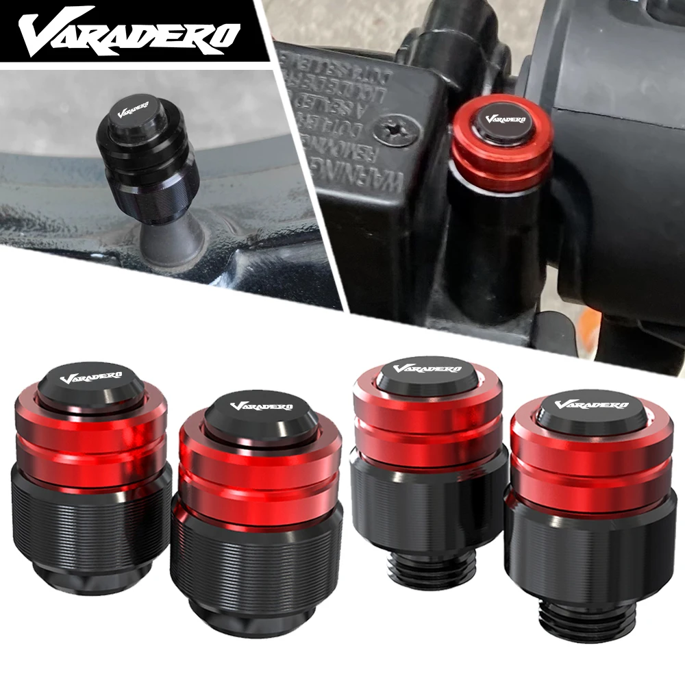 FOR HONDA XL1000 XL1000V VARADERO XL 1000 1999-2013 Motorcycle Rearview Mirror Plug Hole Screw Cap & Tire Valve Stem Caps Cover