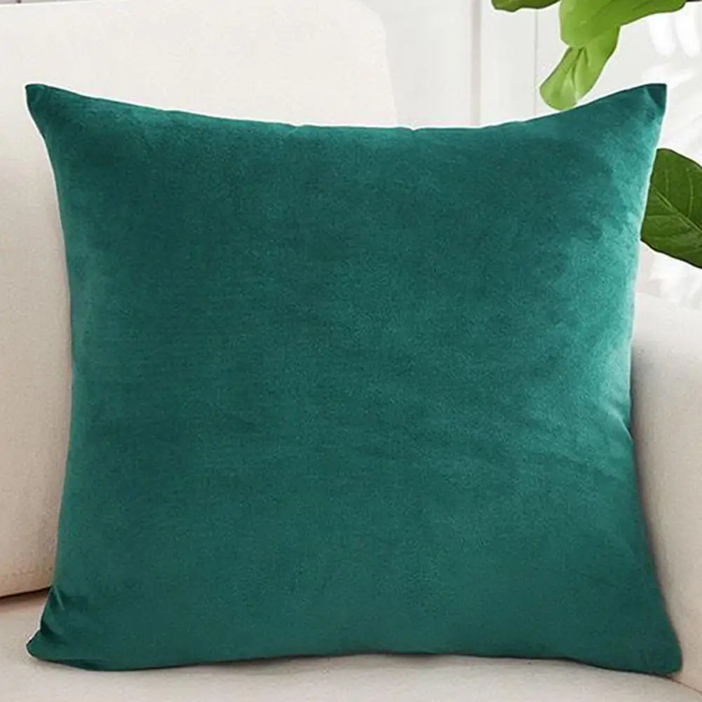 Solid Color Pillow Cover Luxurious Velvet Halloween Pillowcase for Home Office Decor Elegant Sofa Throw Pillow Cover for Bedroom