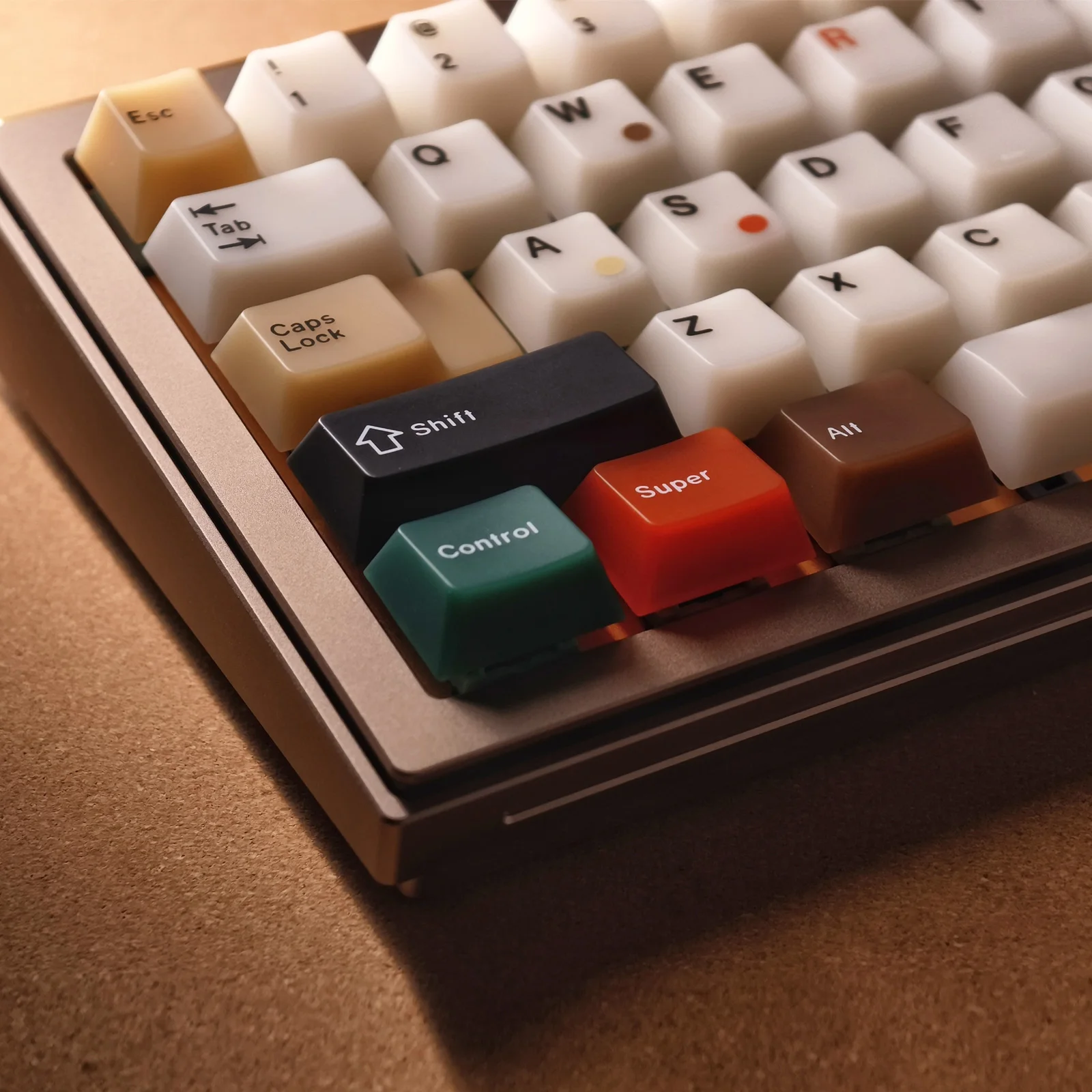 7 Color Vintage Mixed Light Themed PC Translucent Cherry Profile Keycaps 186 Keys for Cherry Mx Switch Mechanical Keyboards view 5