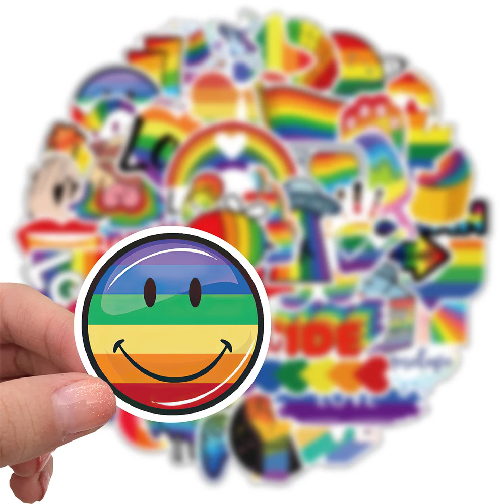 10/30/50/100 قطعة مضحك قوس قزح LGBT مثلي الجنس ملصقات الكرتون الإبداعية الشارات الديكور الأمتعة زجاجة ماء الهاتف الكتابة على الجدران ملصق