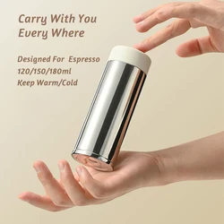 120ml Small Capacity 316 Stainless Steel Portable Vacuum Thermal Insulation Tumbler Thermos Cup Pocket Cup small water bottle