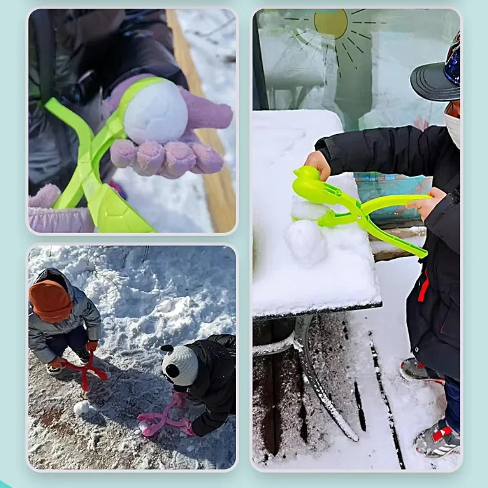 1pc Snowball Maker Clip Creative Heart Snowflake Duck Shape Snow Sand Mold Tool Winter Outdoor Fun & Sports Toy for Kids Adult