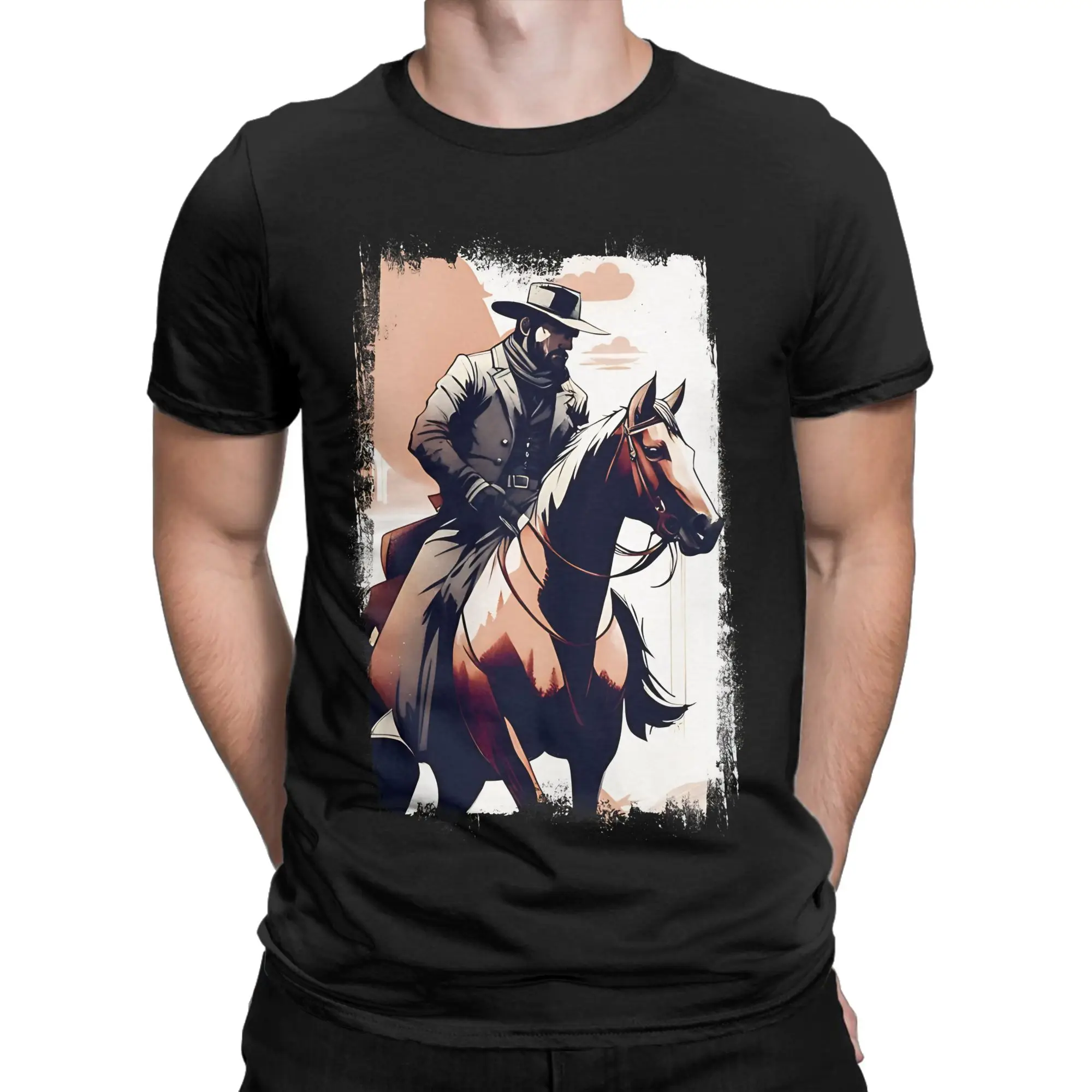 T-Shirt 100% coton avec image de cheval RDR, humoristique, Red Dead Redemption, pour hommes