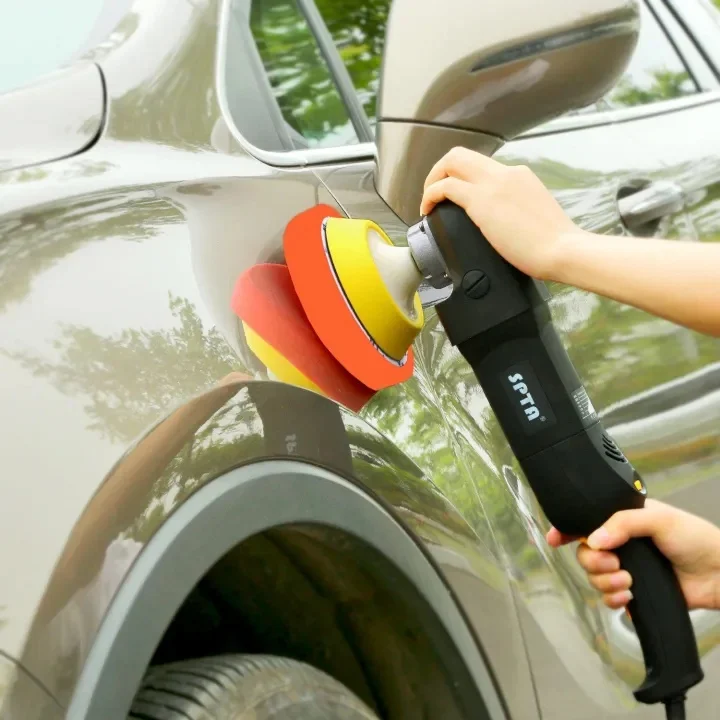 5 Stück 5/6 Zoll Auto-Polierpads Flache Schwamm-Wachspads Selbstklebende Schwammscheiben Auto-Pflege Zubehör – Detail 4