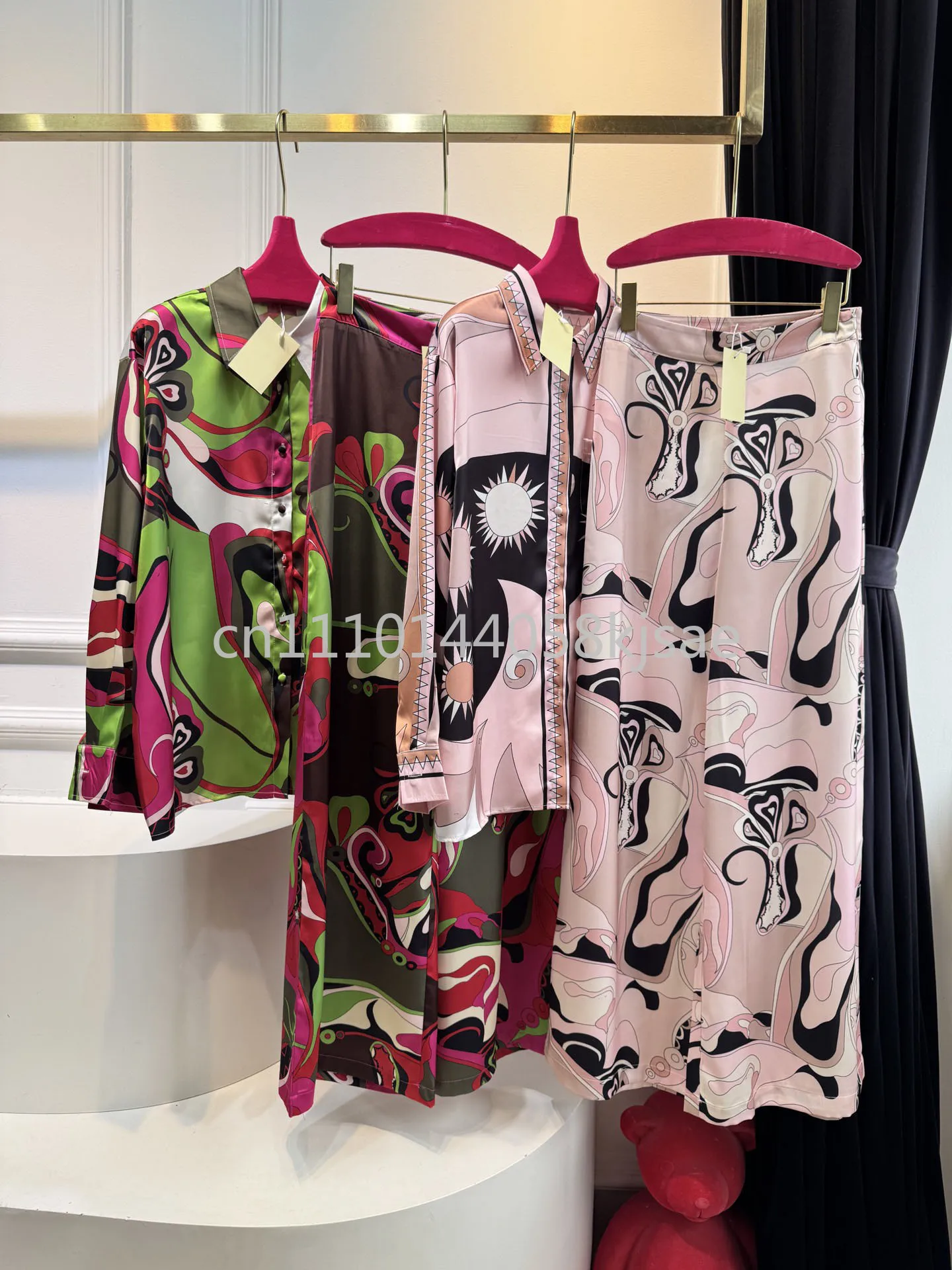 

2026 Luxury Design Women's Pant Sets with Letter Signature Logo Designer Brand Lady Loose Long Sleeve Shirts Sets