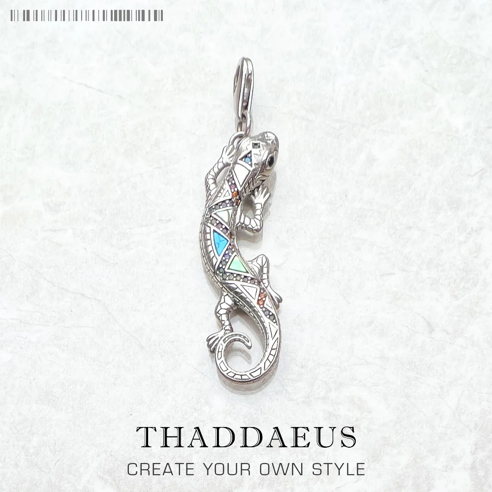 

Lizard Pendant Charm 925 Sterling Silver Turquoise Gift Lucky Jewelry For Women Men