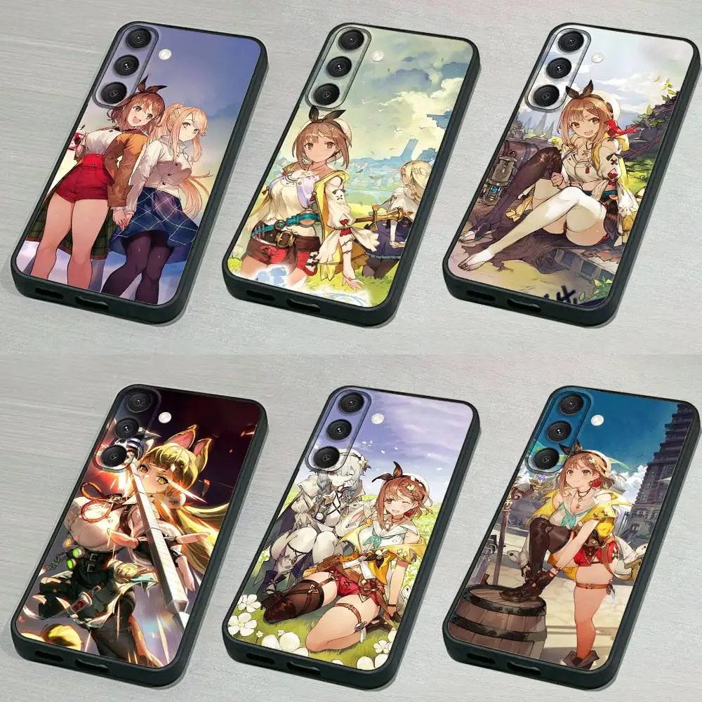 

A-Atelier Ryza Phone Case For Samsung S 25,24,23,22,30,21,10,9,Ultra,Plus,Lite,FE,4,5G Black Soft Case