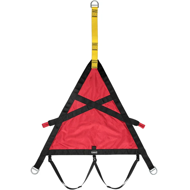 Outdoor Rescue Triangular Safety Belt Half-seat Speed Drop Half-body Aerial Work Rescue Protective Belt