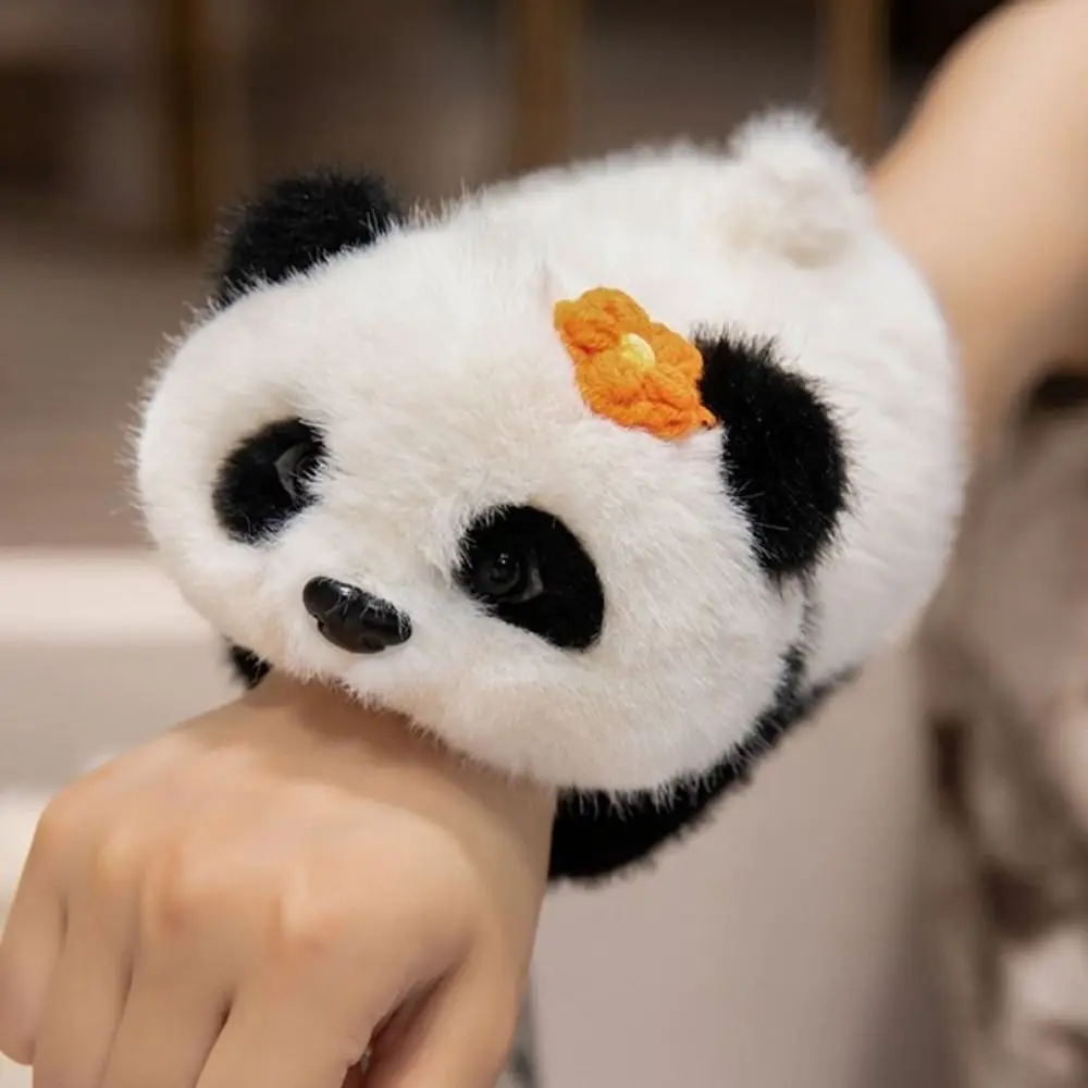 Hot Sale Cuddly Animal Slap Snap Wrap Wristband Bracelet Panda Plush Hand Ring Wristband Kids Toys Creative Gift