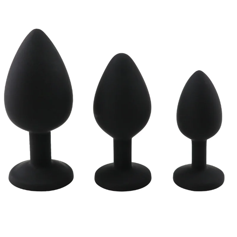 3 Sizes S/M/L Butt Plug Sex Toys With Crystal Diamond Soft Silicone Anal Plug Adult Game Masturbator for Women/Men/Couples