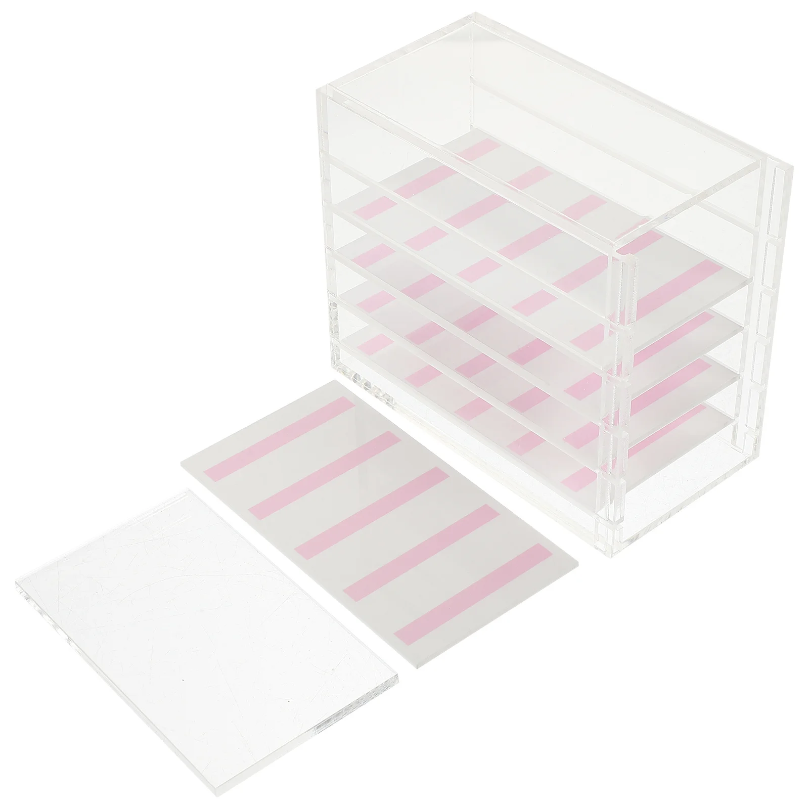 

5-Tier Multi-Layer Tips Storage Box Transparent Lightweight Dust-Proof Fake Nail Storage Holder Manicure Organizer Case Nail Art