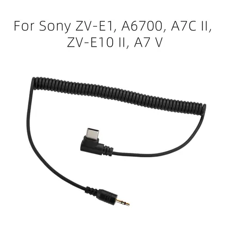 AODELAN S10 Remote Shutter Release Cable Connecting Cord Cable 2.5mm to USB-C For Sony ZV-E1, A6700, A7C II, ZV-E10 II, A7 V