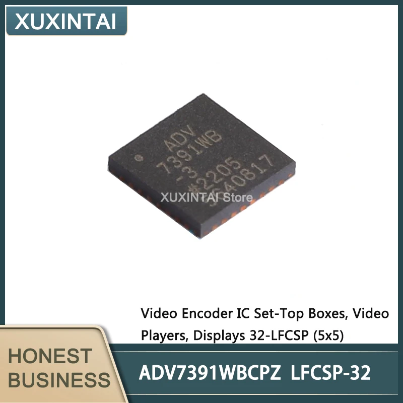 

5Pcs/Lot New Original ADV7391WBCPZ ADV7391 Video Encoder IC Set-Top Boxes, Video Players, Displays 32-LFCSP (5x5)