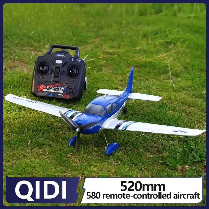 Самолет с дистанционным управлением, 520 мм, Qidi-580, бесщеточная модель самолета с подсветкой, Xirui Sr22, сборка настоящей модели самолета