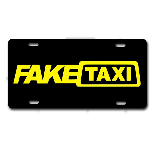 Funny Fake Taxi Driver Car Truck License Plate Metal Tag Tin Sign Garage Decor