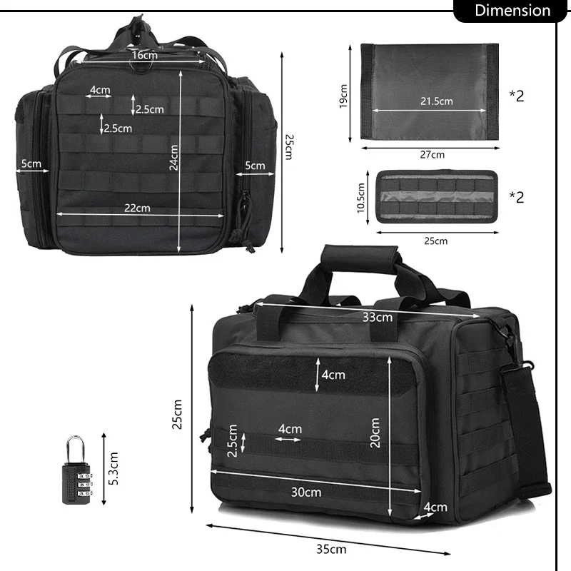 Tactical Range Bag Durable 600D Nylon Men\'s Shooting Pack for Hunting Accessories Molle System Magzine Case Backpack Camera Bag