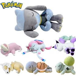 New Pokemon Plush Sleeping Sylveon Riolu Ponyta-Galar Slowpoke Cubone Kawaii Dolls Anime Animal Toys Kid's Xmas Surprise Gift