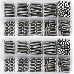 340PCS/SET M3 Stainless Steel Hex Socket Screws Nut Set With Box