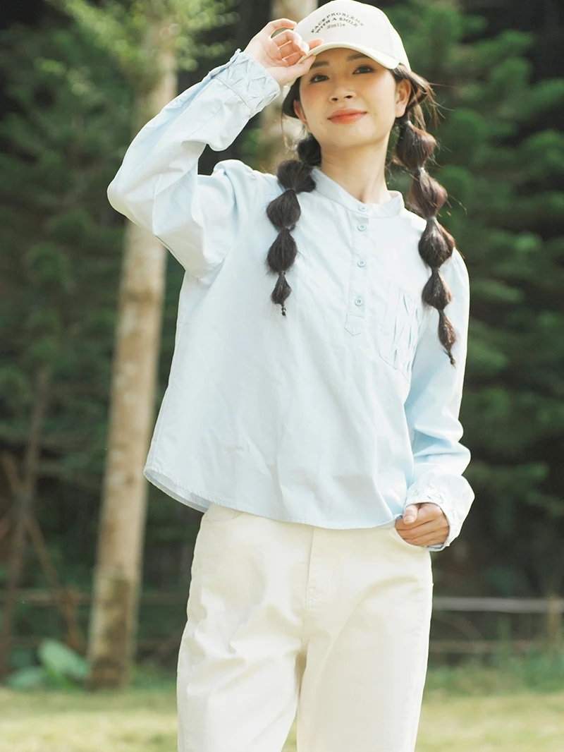 

Bukhara Original Spring 2025 Long Sve Cotton Casual Hooded irt New Arrival Comfortable Loose Fit Pure Color Commute Sle