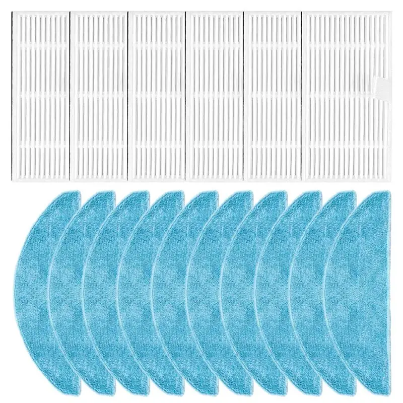 A76I-16PCS For Conga 7490 Immortal / 8290 Immortal Series Vacuum Cleaner Replacement Parts Mop Cloth Filter Accessories