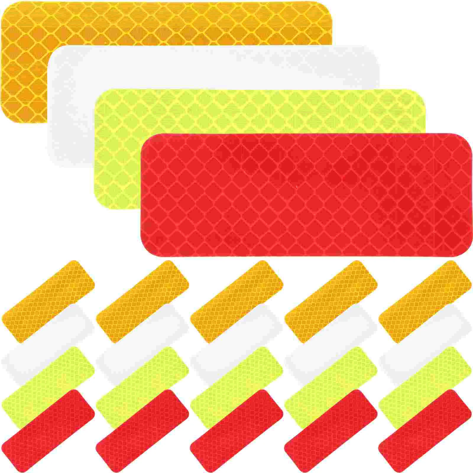 

40 Pcs Luminous Stickers Trailer Reflective Tape Car for Cars Trucks Safety Warning Waterproof Bike Rectangle Outdoor