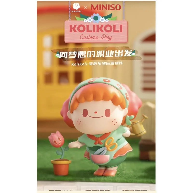 

Оригинальная кукла MINISO KoliKoli, милая маленькая фигурка-цветок, модель, коллекция игрушек, украшение, праздничный подарок