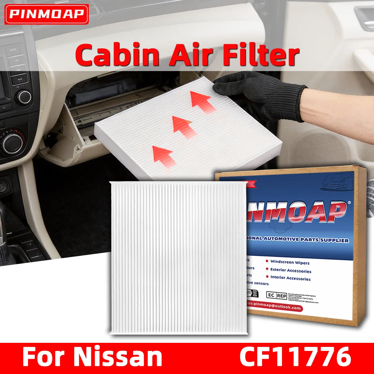 

PINMOAP 1/2/5PCS Filter Cartridges Are Suitable For Nissan Altima Sedan/Maxima Infiniti JX35 Air Conditioning Filter 27277-3JC1B