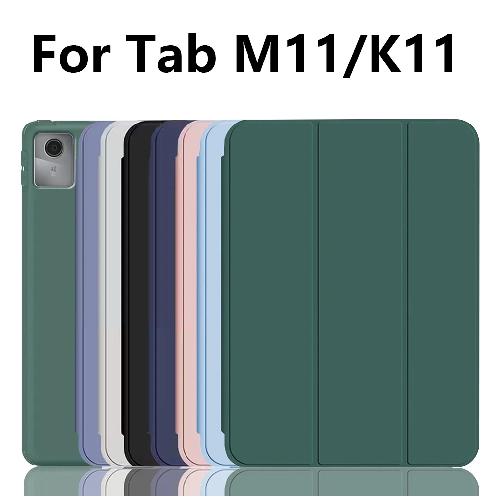 

Чехол для Lenovo Tab M11/Tab K11 LTE 11 дюймов 2024 TB330FU, складной ультратонкий чехол-подставка из искусственной кожи с автоматическим пробуждением/сна