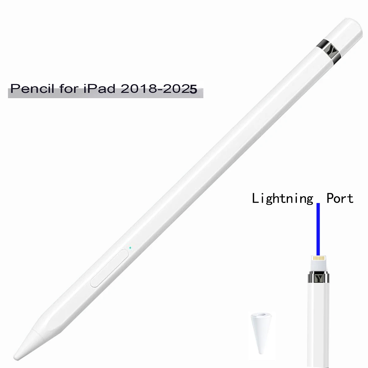 Stylus Pen for ipad , 10 Mins Charge Apple Pencil 1st/2nd, Apple iPad Pen, Custom Shortcut Key, Palm Rejection.